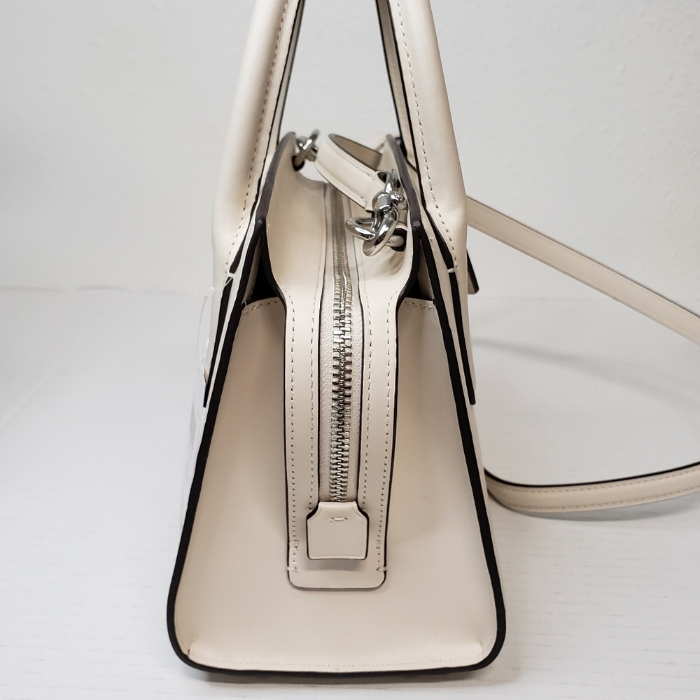 Coach Andrea Carryall Black White Leather Shoulder Bag Brand New 152-091725 - Picture 5 of 11